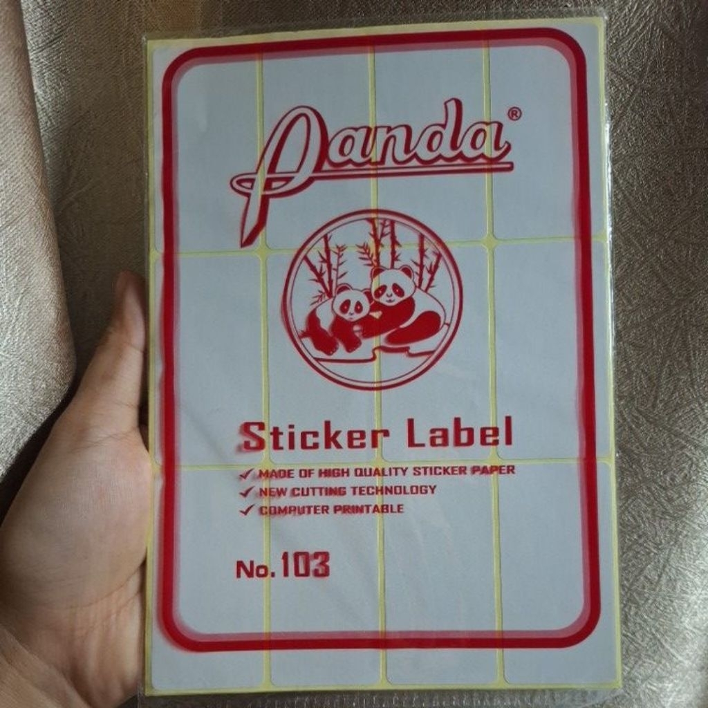 

Stiker Label Polos Panda No 103 / Stiker label undangan