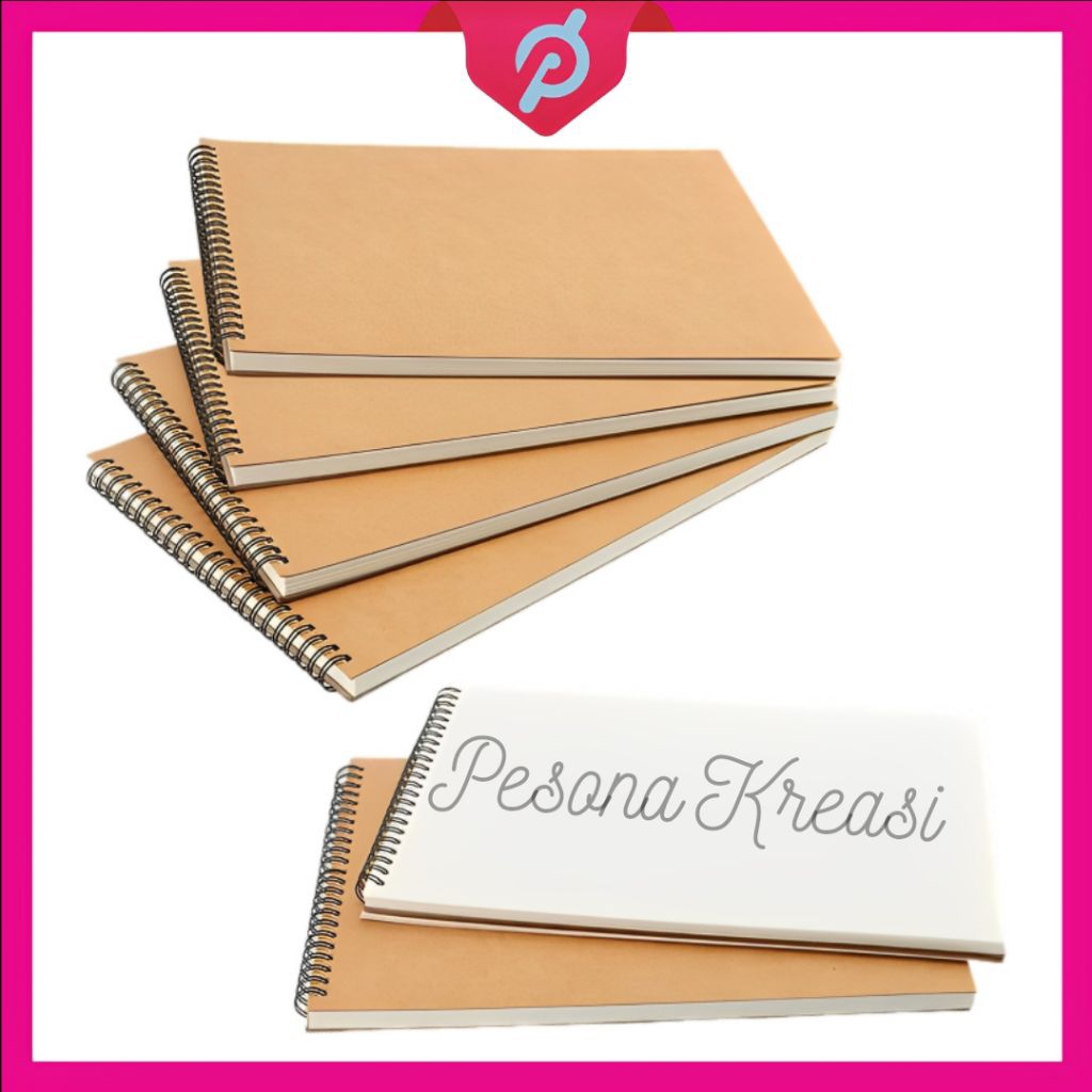 

Premium Sketchbook Watercolor Buku Gambar Sketsa Tebal 250 gsm Ukuran A5 (Cover Coklat)