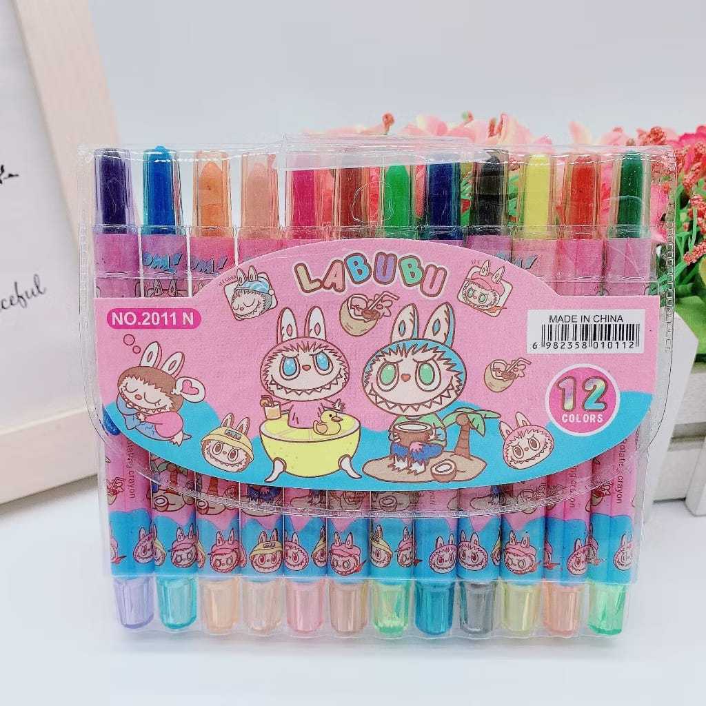 

AS888 - Crayon Putar Pendek Karakter Kartun Isi 12 Warna