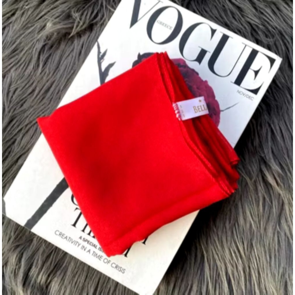 Bella Square Merah Cabe Polos/hijab 17 Agustus