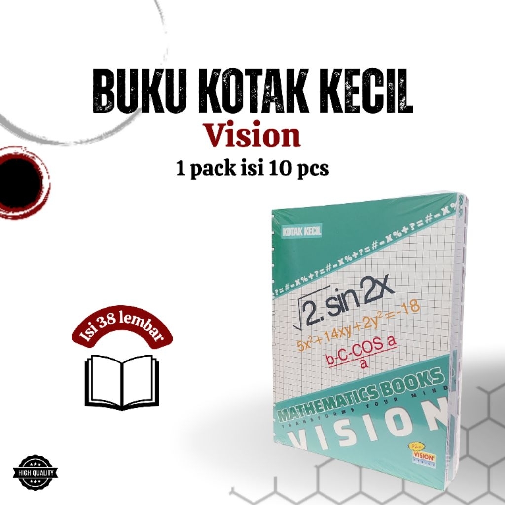 

Buku kotak kecil Vision - buku matematika - buku streaming isi 38 lembar