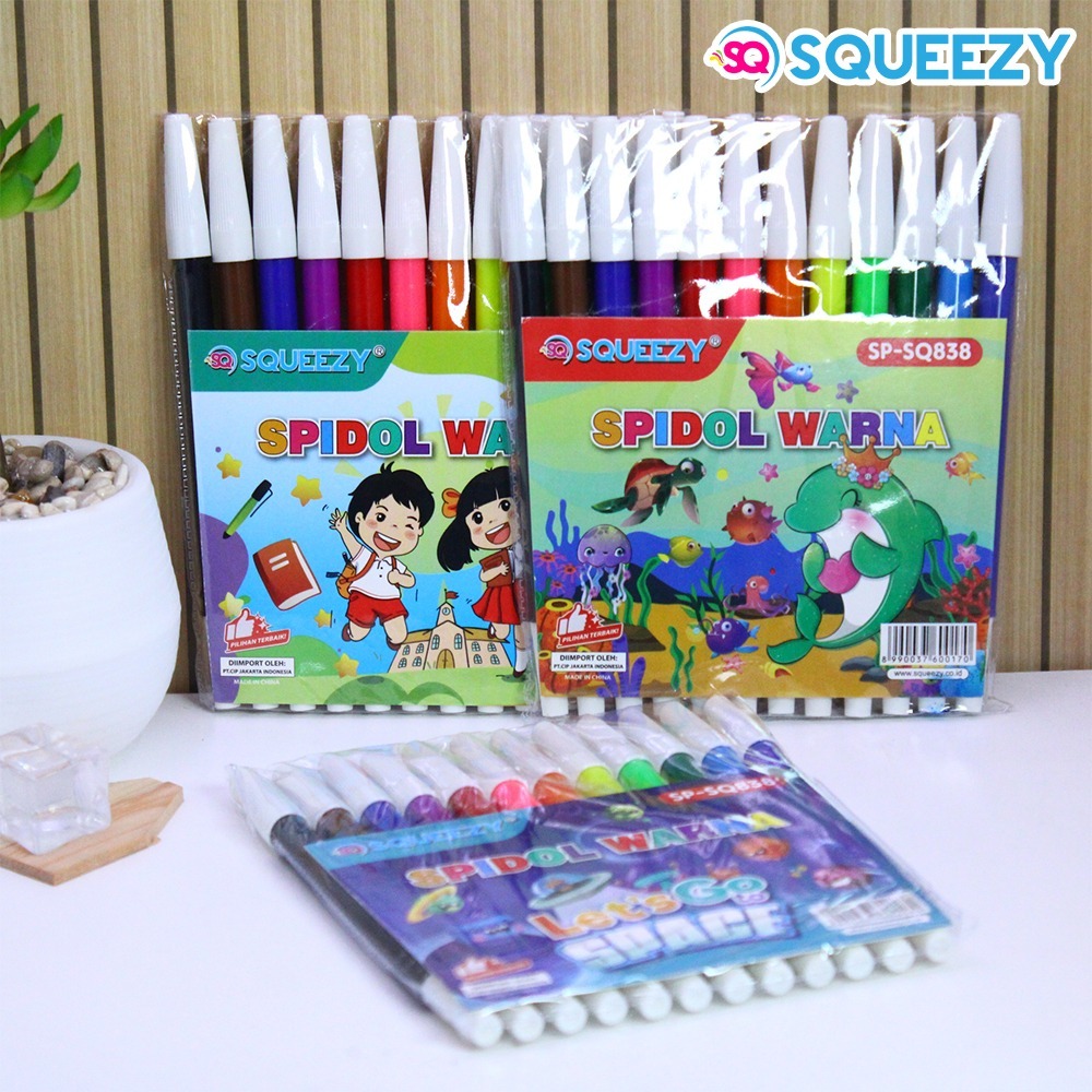 

Spidol Warna Murah 12 Warna / Spidol Warna Squeezy Colour Pen