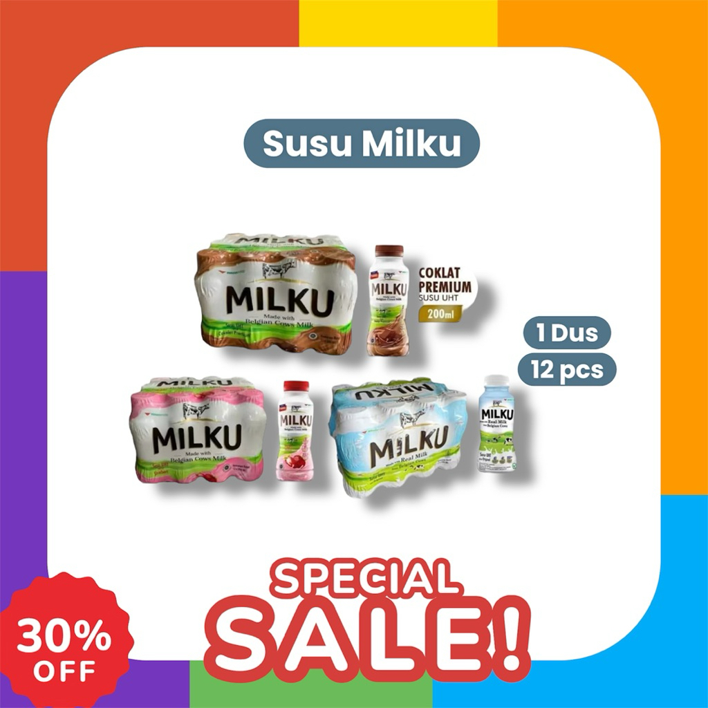 

Milku Susu UHT Botol 200ml 1 Dus