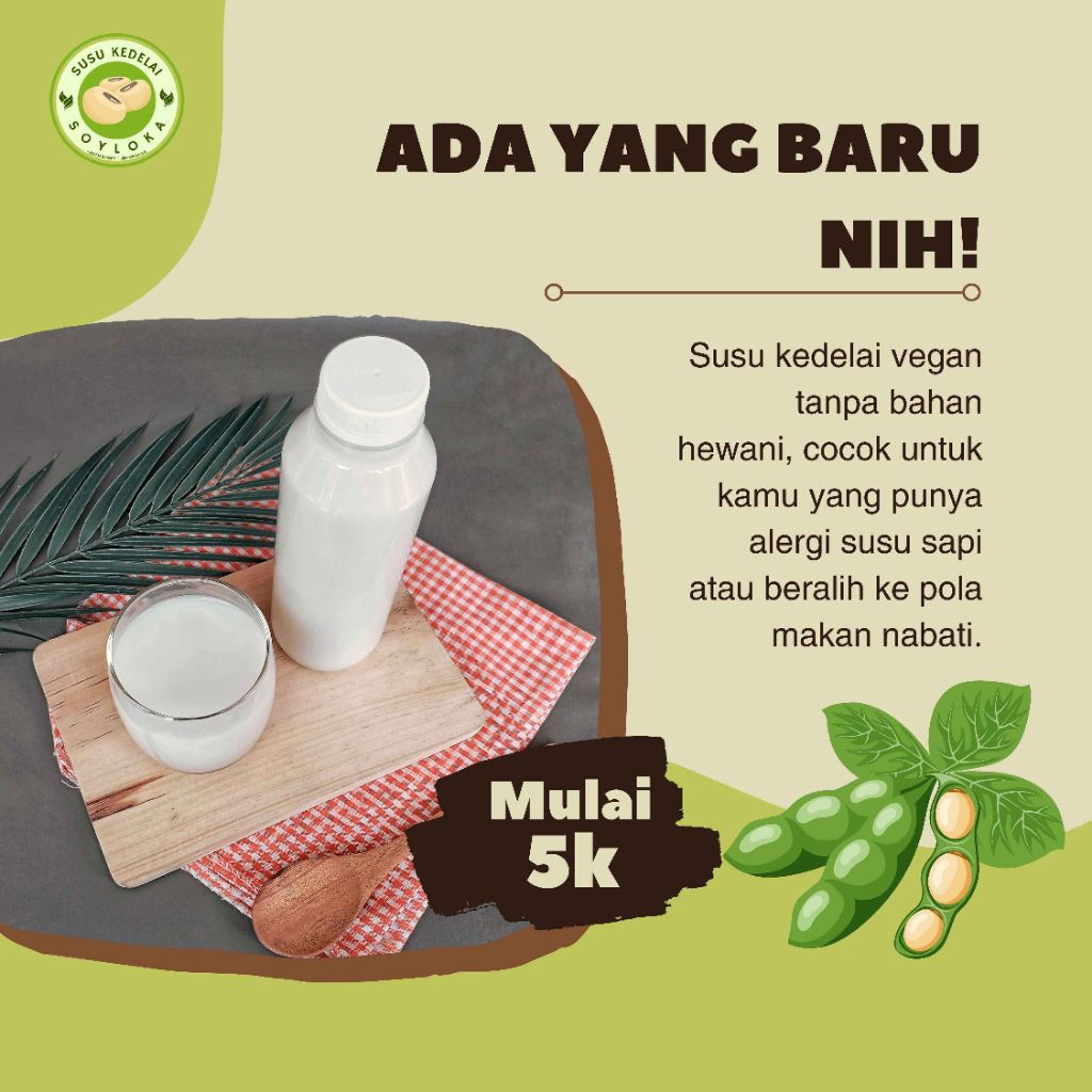 

Soyloka – Susu Kedelai Non-Diary, Mulai 5K!