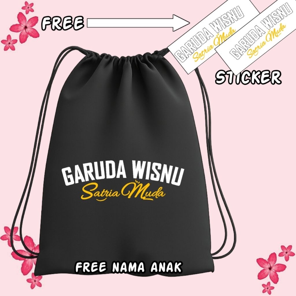 tas serut tulisan garuda wisnu, satria muda