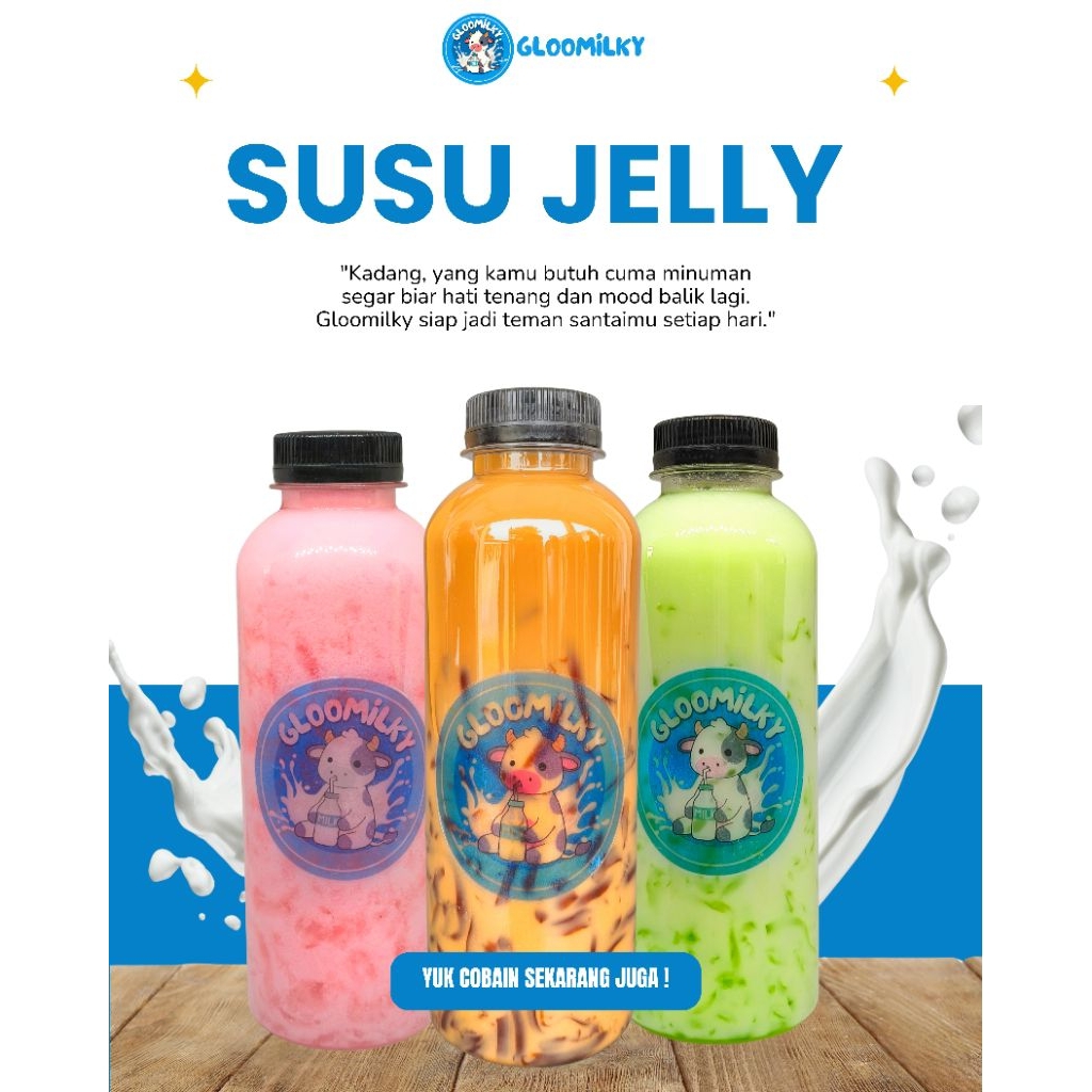 

Susu Jelly Gloomilky, Rasa Melon, Stroberi, Capuccino
