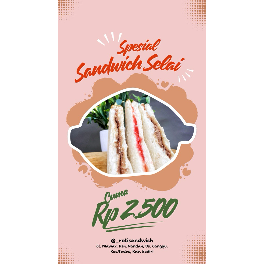 

Sandwich Cokelat Roti Naf’a – Roti Lembut Isi Coklat Lumer, Camilan Murah