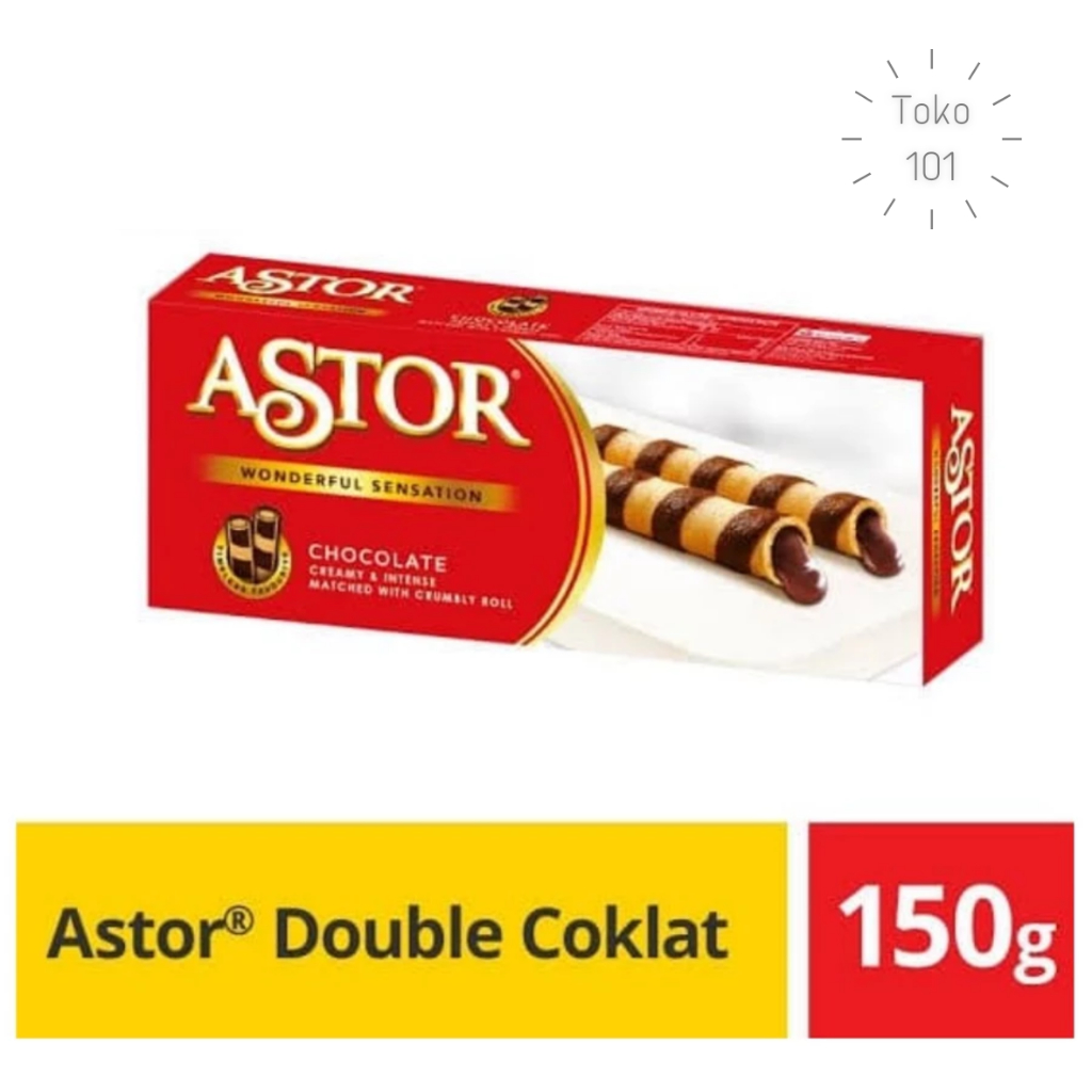 

Astor Wafer Stick Chocolate Roll Cokelat 150gr