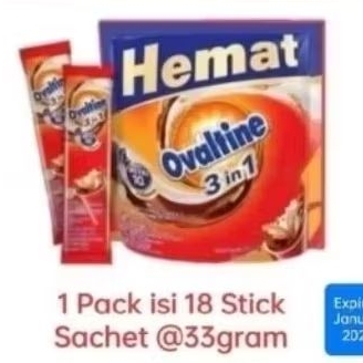 

OVALTINE 3IN1 MINIMUM SERBUK SUSU COKLAT 18 SACHET