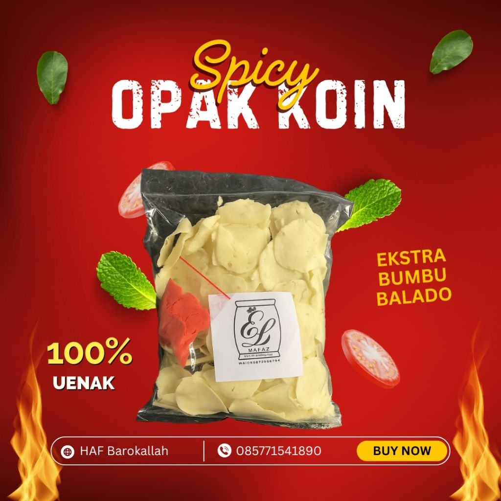 

OPAK KOIN (MENTAH) KHAS WONOSOBO + BUMBU BALADO