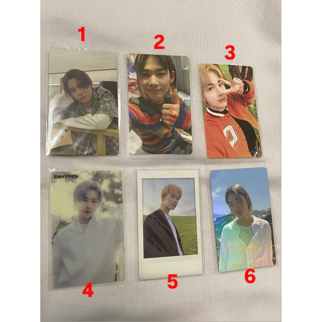 Enhypen photocard (jungwon, heeseung, jay, jake, sunghoon, sunoo, ni-ki) charybdis odysseus lightsti