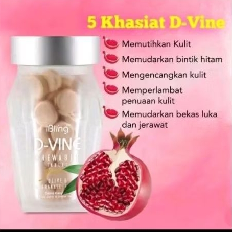 (COD) D Vine Candy Collagen 10 butir Asli Herbal- D Vine Asli Original ECER 10 butir
