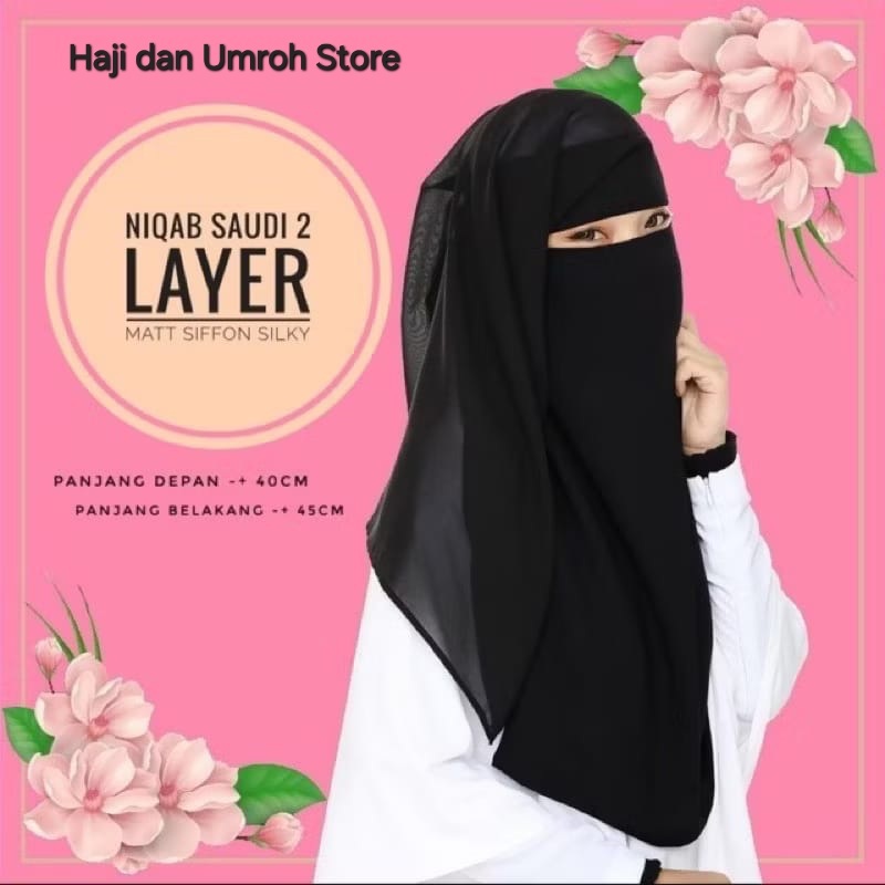 Cadar / Bandana Niqob Saudi Cadar Poni Kwalitas Bagus