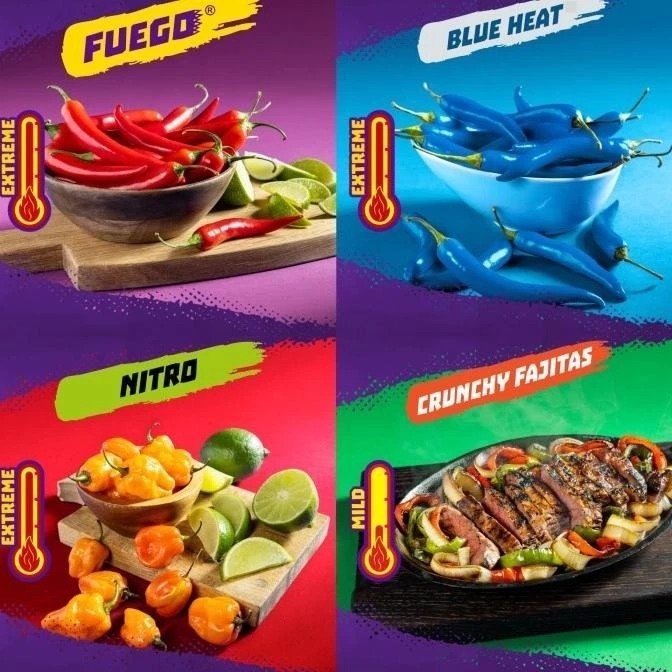 

Ygshop17 Takis Rolled Cheese Fuego Blue Heat Mini Fuego & Nitro Original Usa 28.4 Gr (Mini)