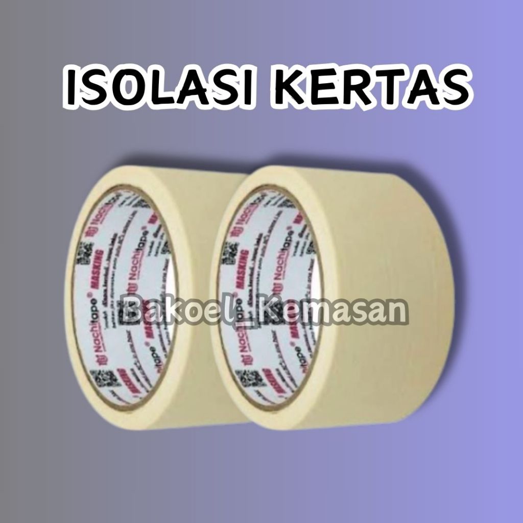 

Lakban Kertas 48mm 45 mm 20 yard / MASKING TAPE NACHI 45mm x 20y