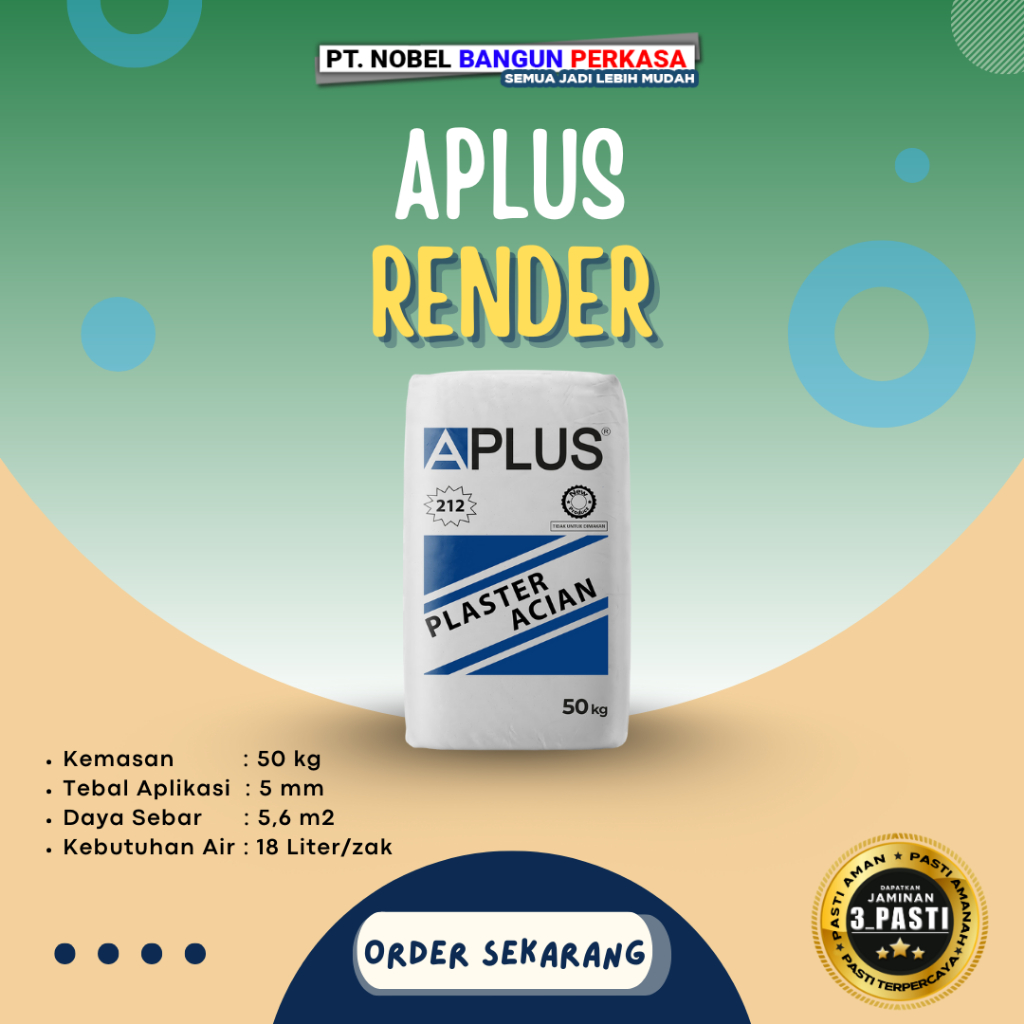 Semen Mortar Aplus Render 50kg "Aplus 212"