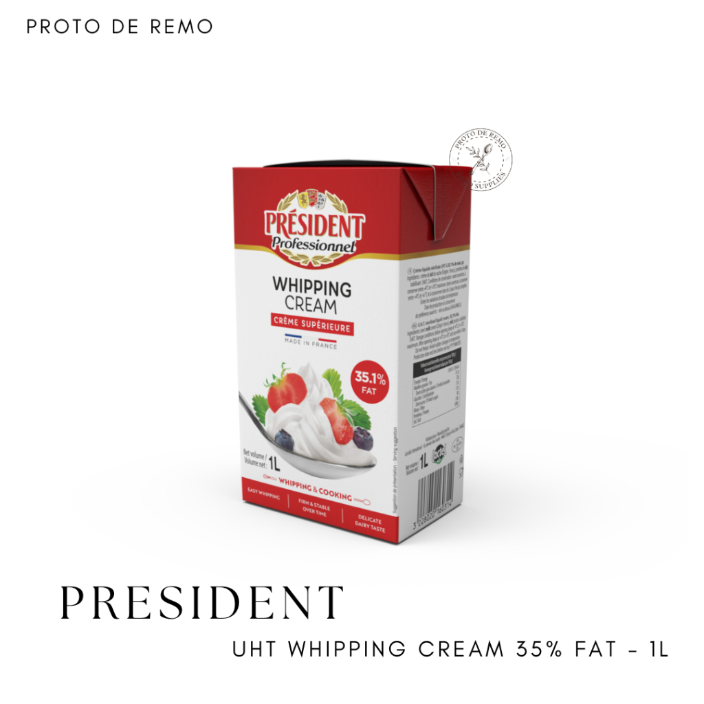 

President Dairy UHT Whipping Cream 35% Fat - 1L