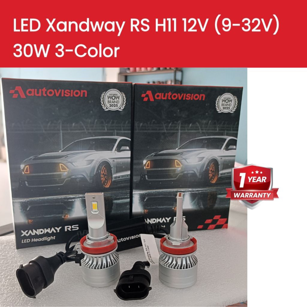 Lampu LED mobil 3Warna Xandway lampu mobil 3 warna