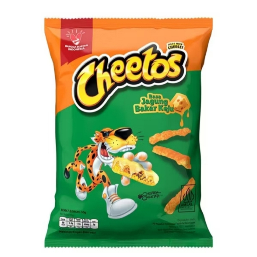 

(BELI 2 GRATIS 1 UNTUK RASA KEJU) Cheetos Makanan Ringan Rasa Jagung Bakar | Keju 50gr | HARGA SATUAN