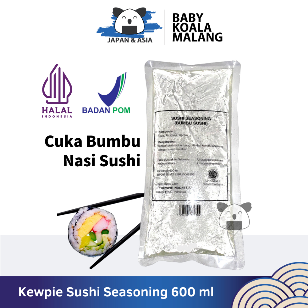 

KEWPIE Sushi Seasoning 600 ml Halal │ Cuka Bumbu Nasi Sushi Vinegar -BKM