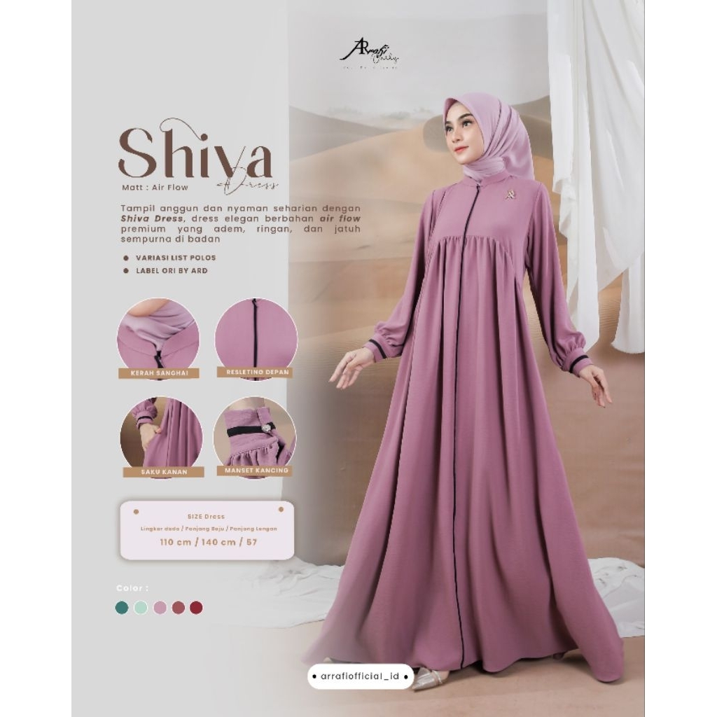 Ready ‼️ Dress Terbaru AR Rafi - Shiva Dress - Gamis Polos Simple dan elegan - ORI BY AR RAFI