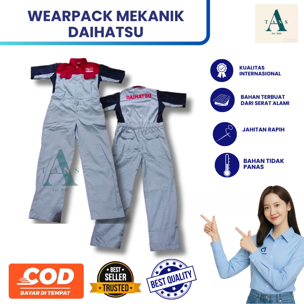 Wearpack Daihatsu | Seragam Daihatsu | Wearpack Safety | Seragam Bengkel | Seragam Pria Daihatsu