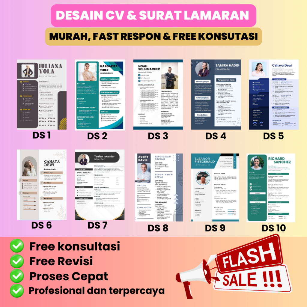 JASA PEMBUATAN CV BAHASA INDO DAN INGGRIS