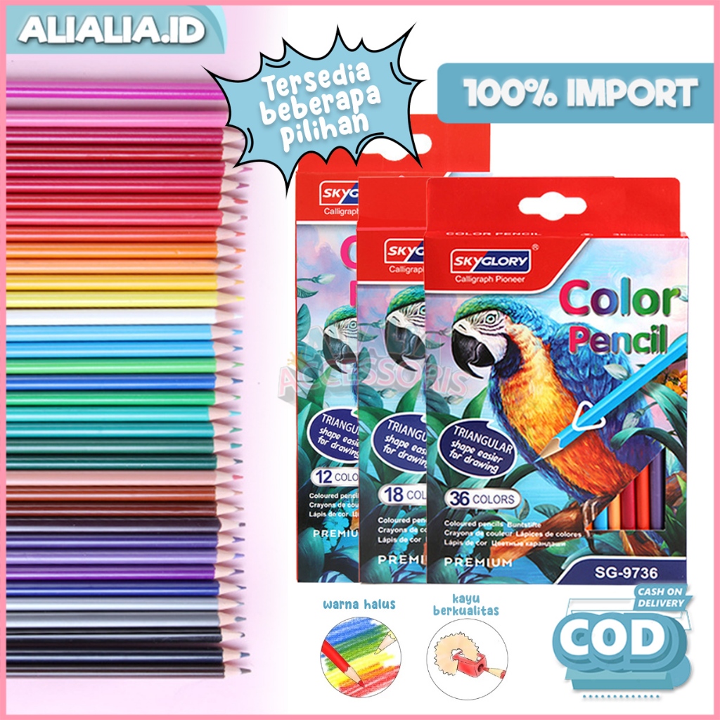 

Pensil Warna Lengkap 1 Set 48 Warna Panjang Alat Tulis Perlengkapan Anak Sekolah ATKBP - Alia