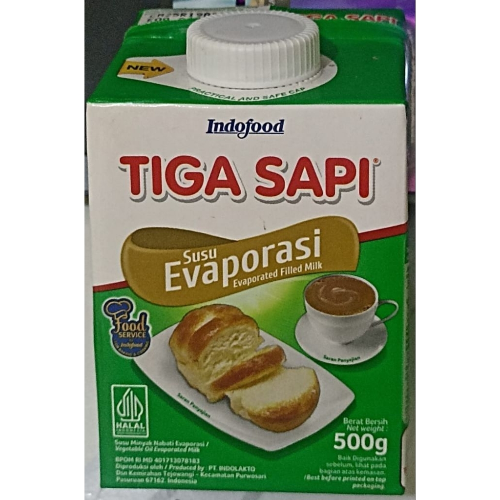 

Susu Evaporasi Tiga Sapi 500gram Exp 2026