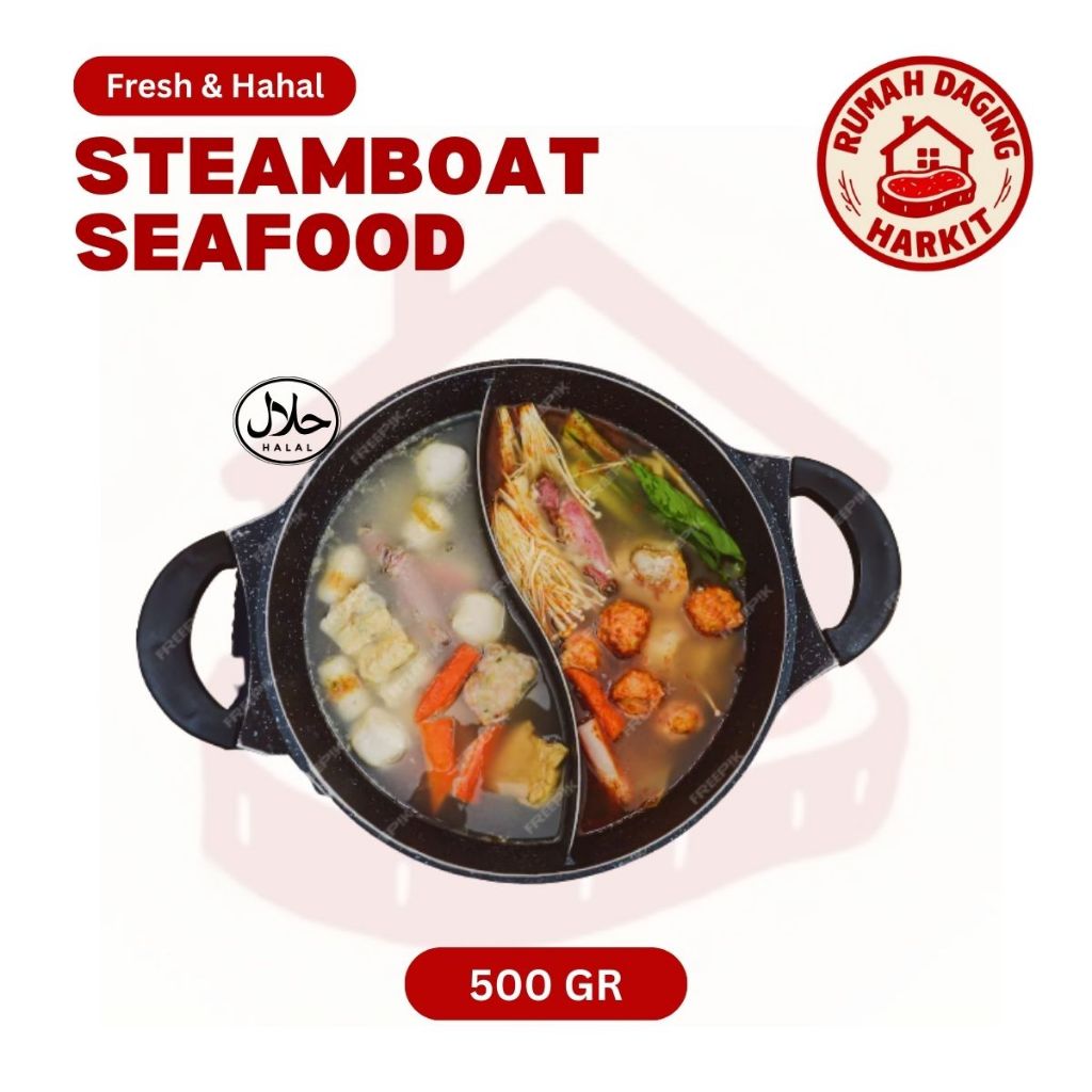 

Steamboat Seafood Mix Suki TomYum Shabu Shabu Hotpot Fresh Halal 500gr