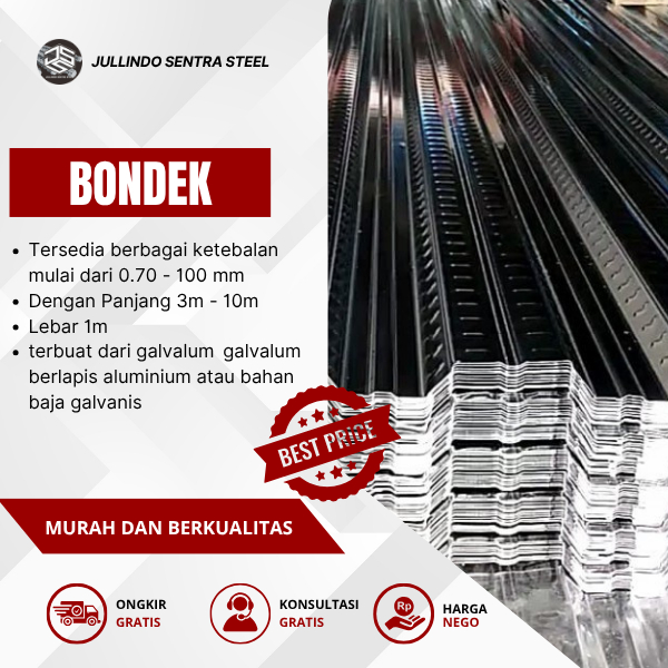 BONDEK / BONDEX COR / Floordeck 3m / 4m / 5m / 6m Tebal 0.75 FULL
