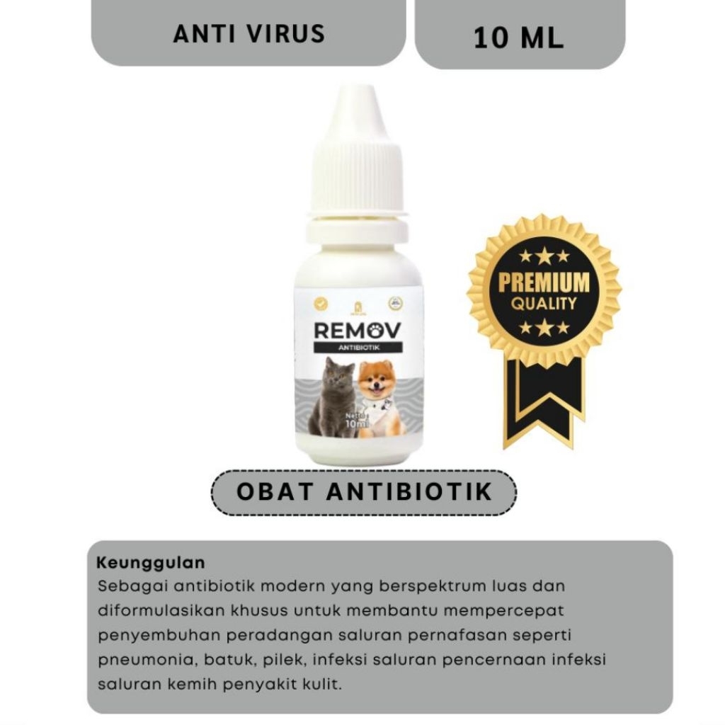 Obat Antibiotik 10ml // Obat Hewan peliharaan kucing anjing