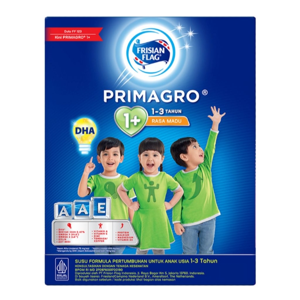 

Frisian Flag Primagro 1+ Susu Pertumbuhan Anak 1-3 Tahun Madu 2kg