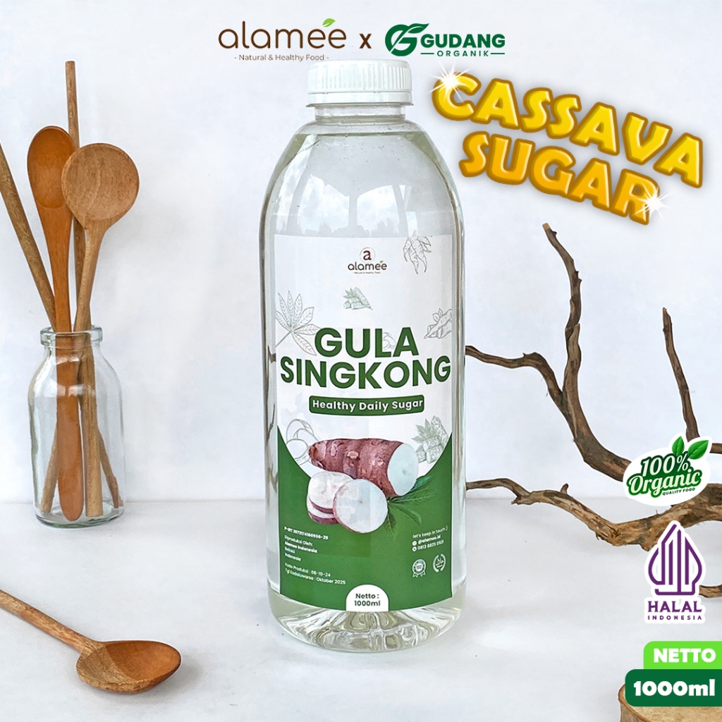 

ALAMEE Gula Singkong Organik Rendah Kalori Sweetener Pemanis Aman Fructose Gluten Free 1L