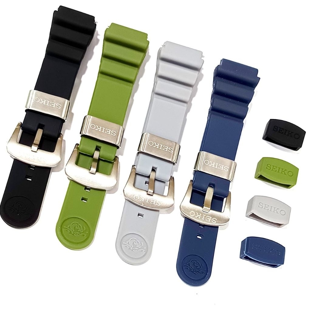 strap rubber Seiko premium original size 22mm free loop karet