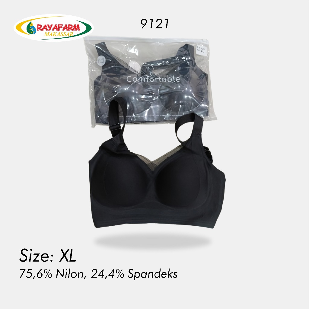 Bra Bigsize Tali Bra Lebar Pakaian Dalam Bra Wanita Tanpa Kawat - Kode 9121