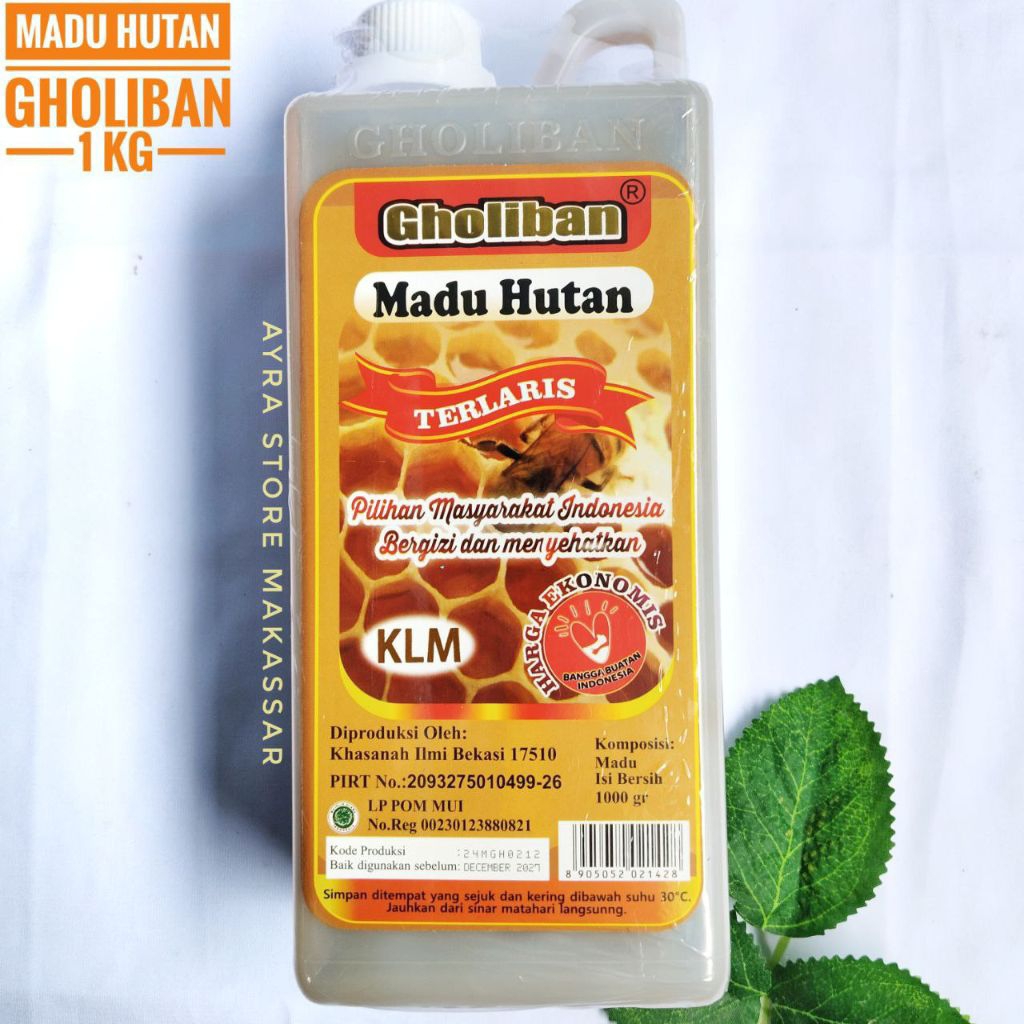 

Madu Hutan Gholiban Hutan Kalimantan Plus Beepollen dan Royal Jelly Kemasan 1 Kg