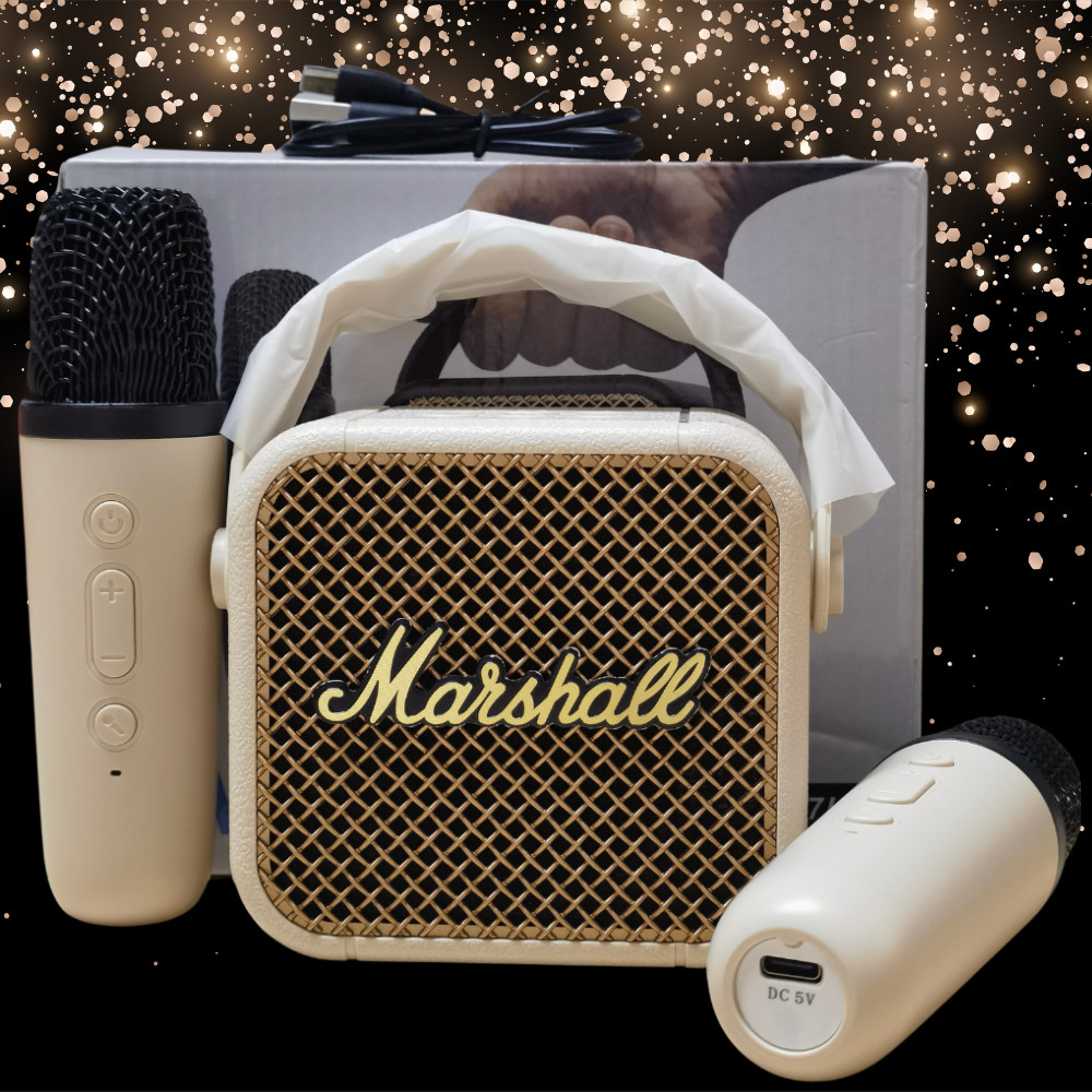 Marshall portable karaoke Koneksi Bluetooth ke ponsel/TV, lokasi KTV pribadi sesuka Anda  Kecil dan 