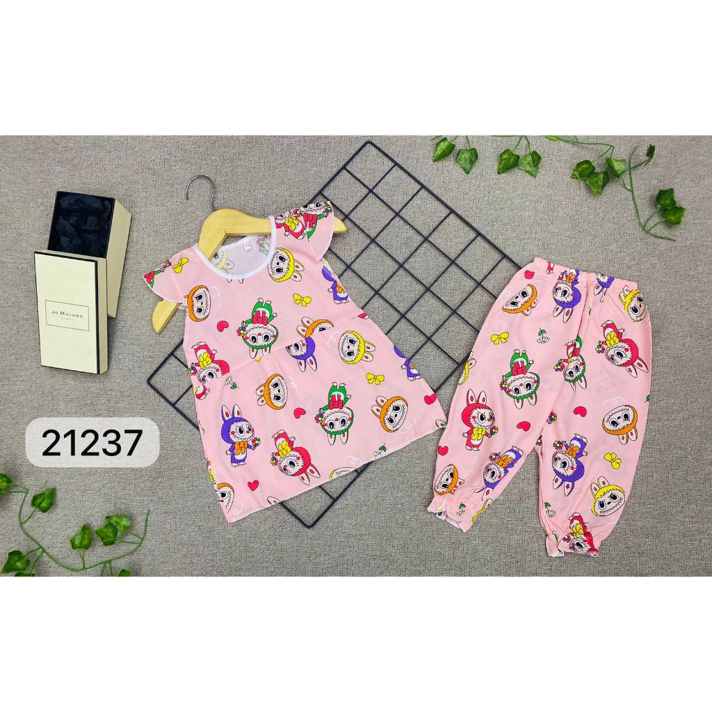PIYAMA ANAK PEREMPUAN IMPORT / BAJU TIDUR PREMIUM LENGAN PENDEK / GROSIR BAJU ANAK (3 PCS) / VANESCO
