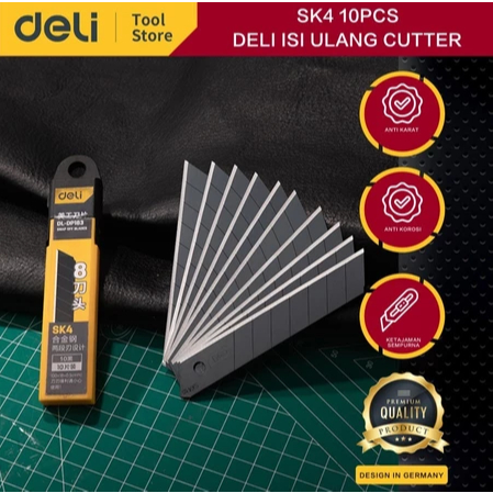 

Deli Isi Cutter 18 Mm / Isi Ulang Cutter 10 Pcs Anti Karat EDL-DP