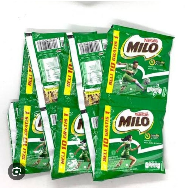 

Milo Sachet Coklat Renceng isi 10pcs 22gram - Susu Kemasan Sachet