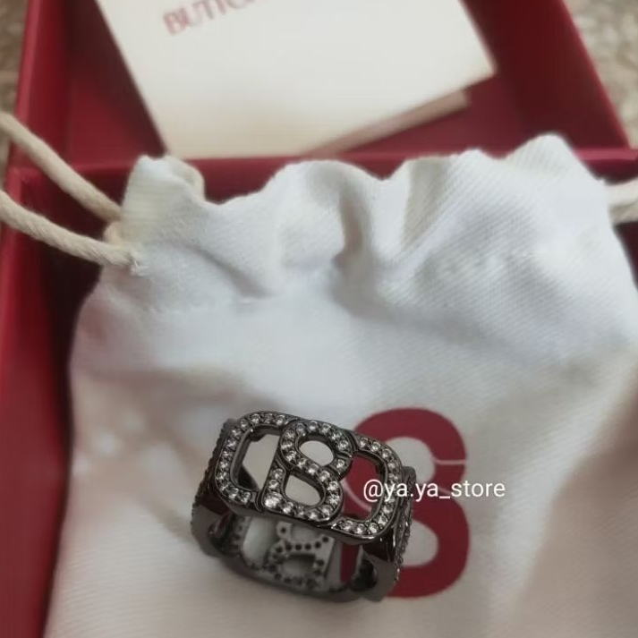 Briana Ring Brooch Hematite - Bros Ring Buttonscarves