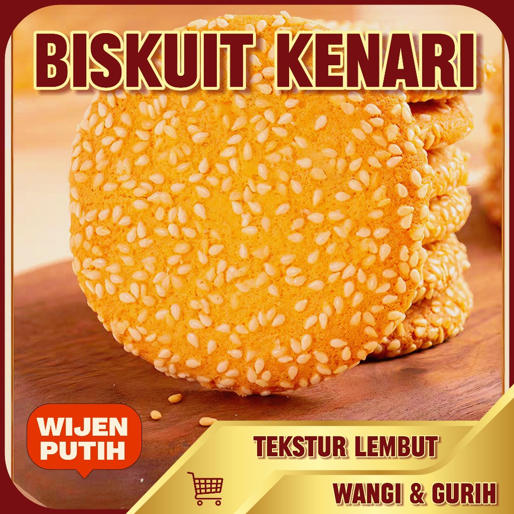 

Kue Kering Biskuit Kenari Wijen Putih Cookies Sehat Lezat - Pouch 150 Gr