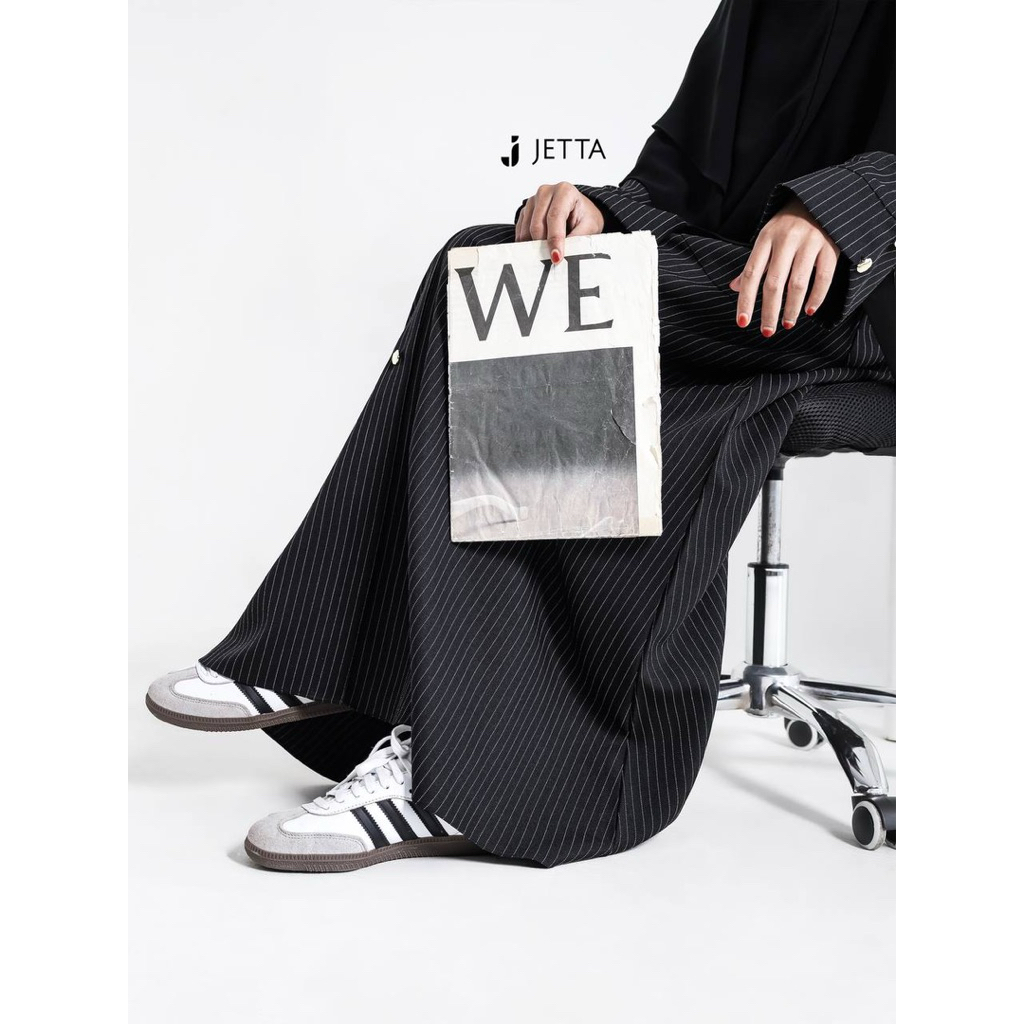 ABAYA FEMMELE BY JETTA | Abaya Garis2 | Abaya motif | Tunik Kantor | Gamis kantor