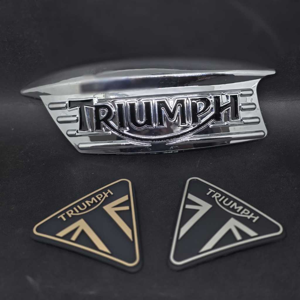Logo Tempelan Emblem Tangki Triumph Bonneville , Truxton Bobber Scrambler