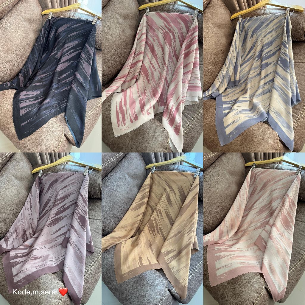HIJAB SEGI EMPAT DENAI / MOTIF VOAL PREMIUM