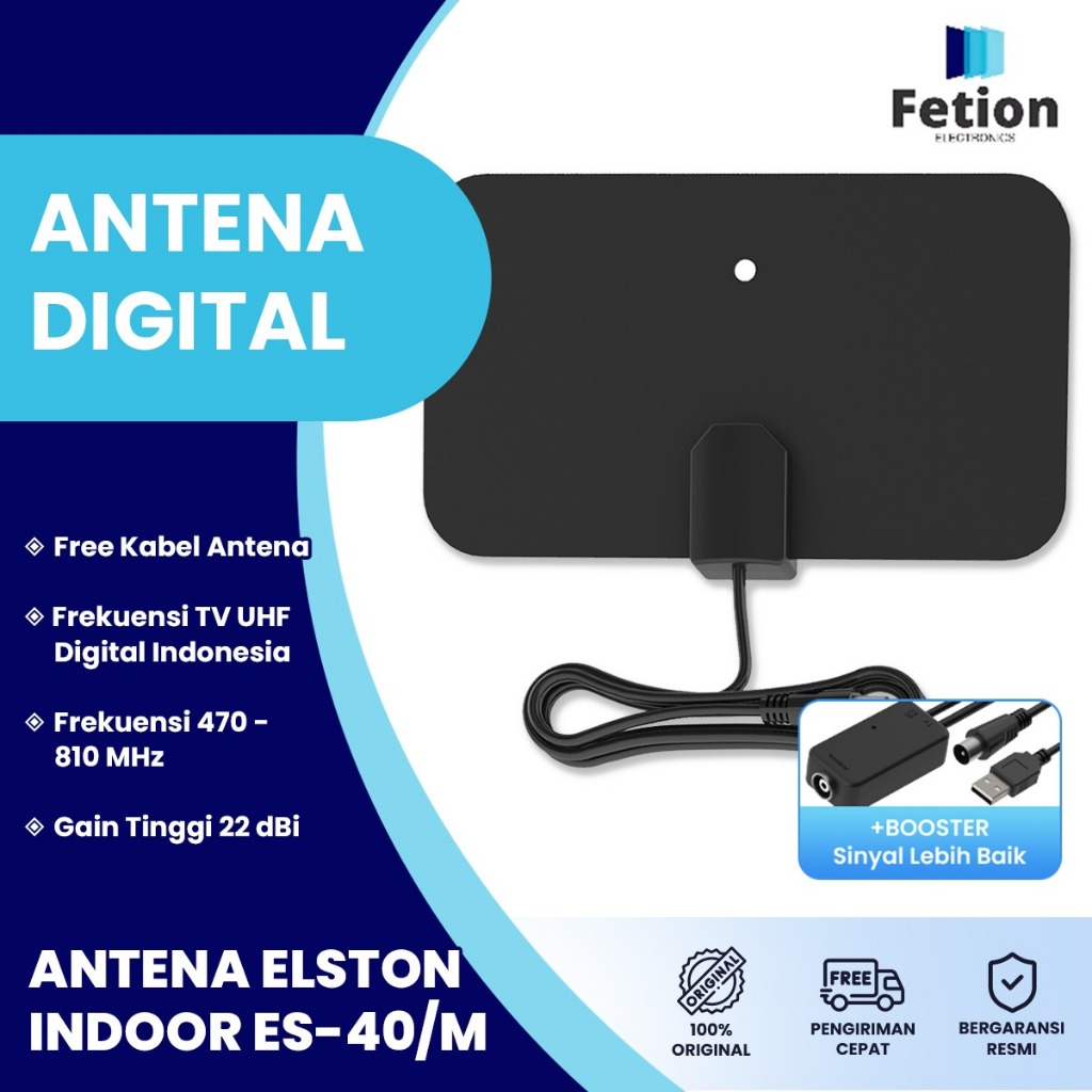 Antena TV Digital Elston 40/M Antena Indoor Support STB