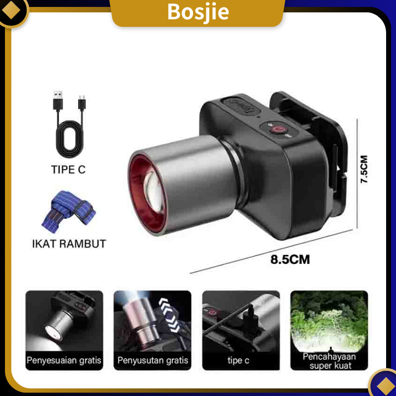 Senter Kepala Cahaya Maksimal Plus RechargePro USB-C Senter Kepala Cahaya Maksimal Plus RechargePro 