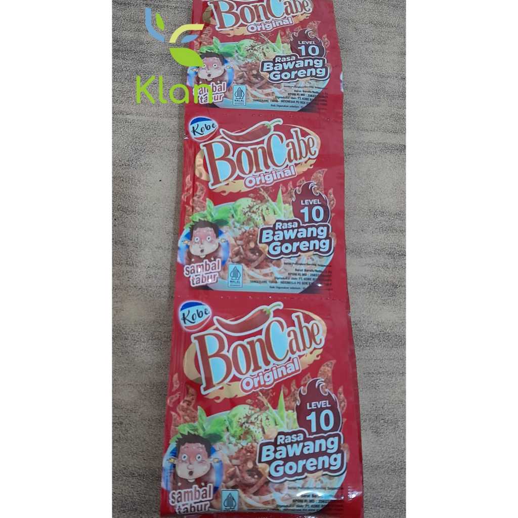 

BON CABE RASA BAWANG GORENG 5GR LEVEL 10/ CABE BUBUK SACHET