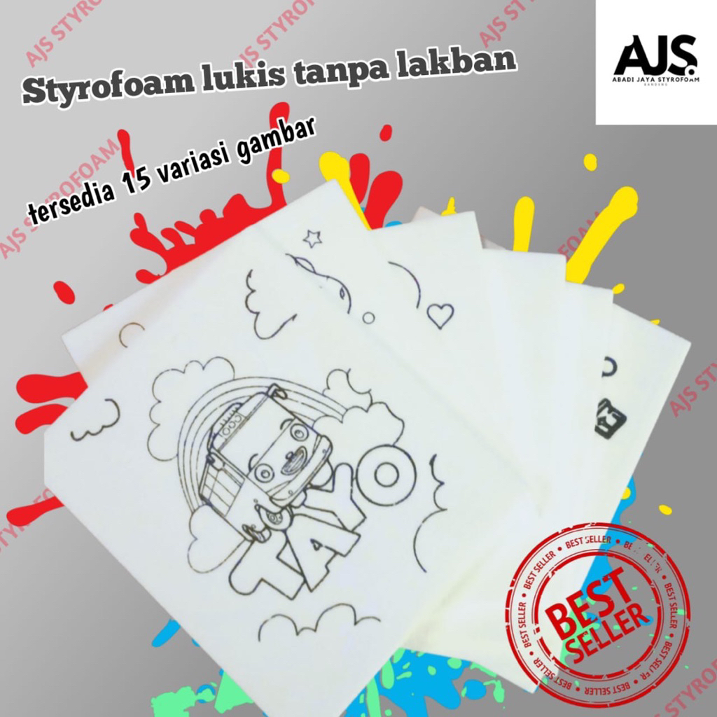 

styrofoam lukis anak tanpa lakban